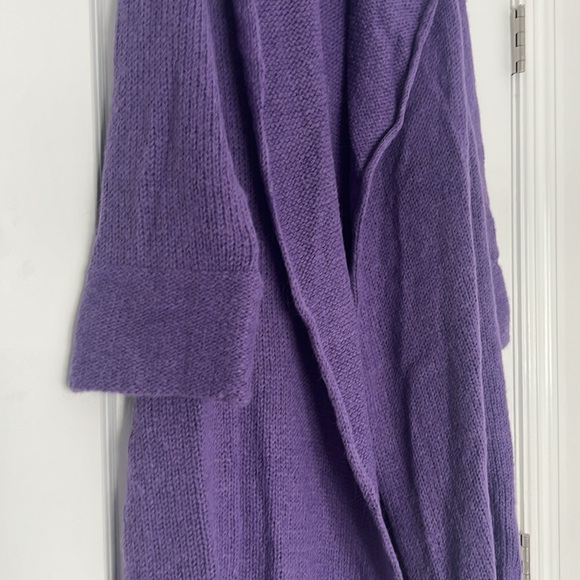SOFT SURROUNDINGS PURPLE LONG CARDIGAN - Picture 3 of 5